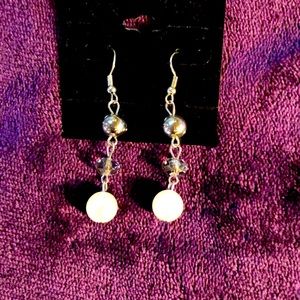 Earrings swarokski and faux pearls